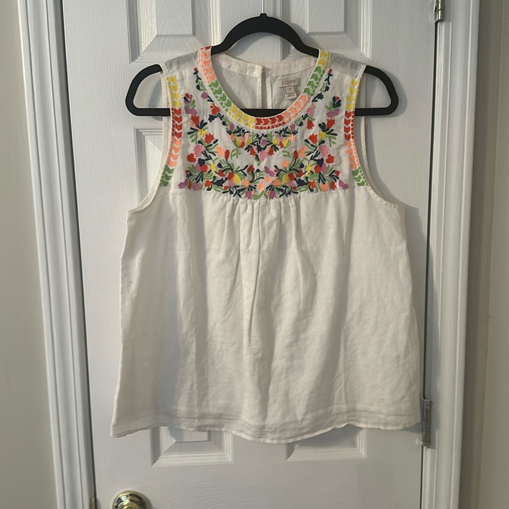 J. Crew Embroidered Top